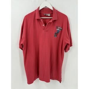 Acme Clothing Vintage Shirt Mens XL Pink Bugs Bunny Golf 90s Polo Short Sleeve